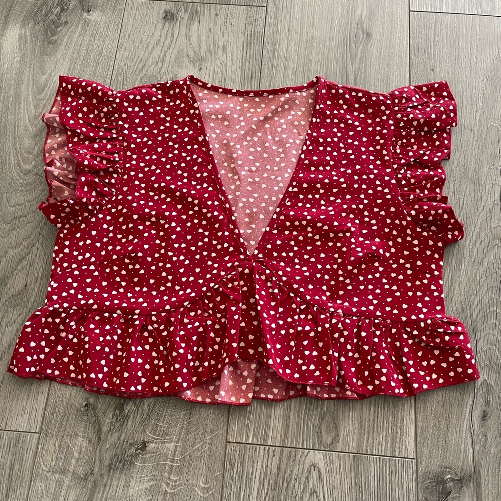SHEIN flowy crop top